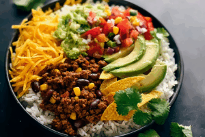 Taco Bowl Recipe with Fresh Ingredients