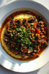 WALNUT–MUSHROOM RAGÙ