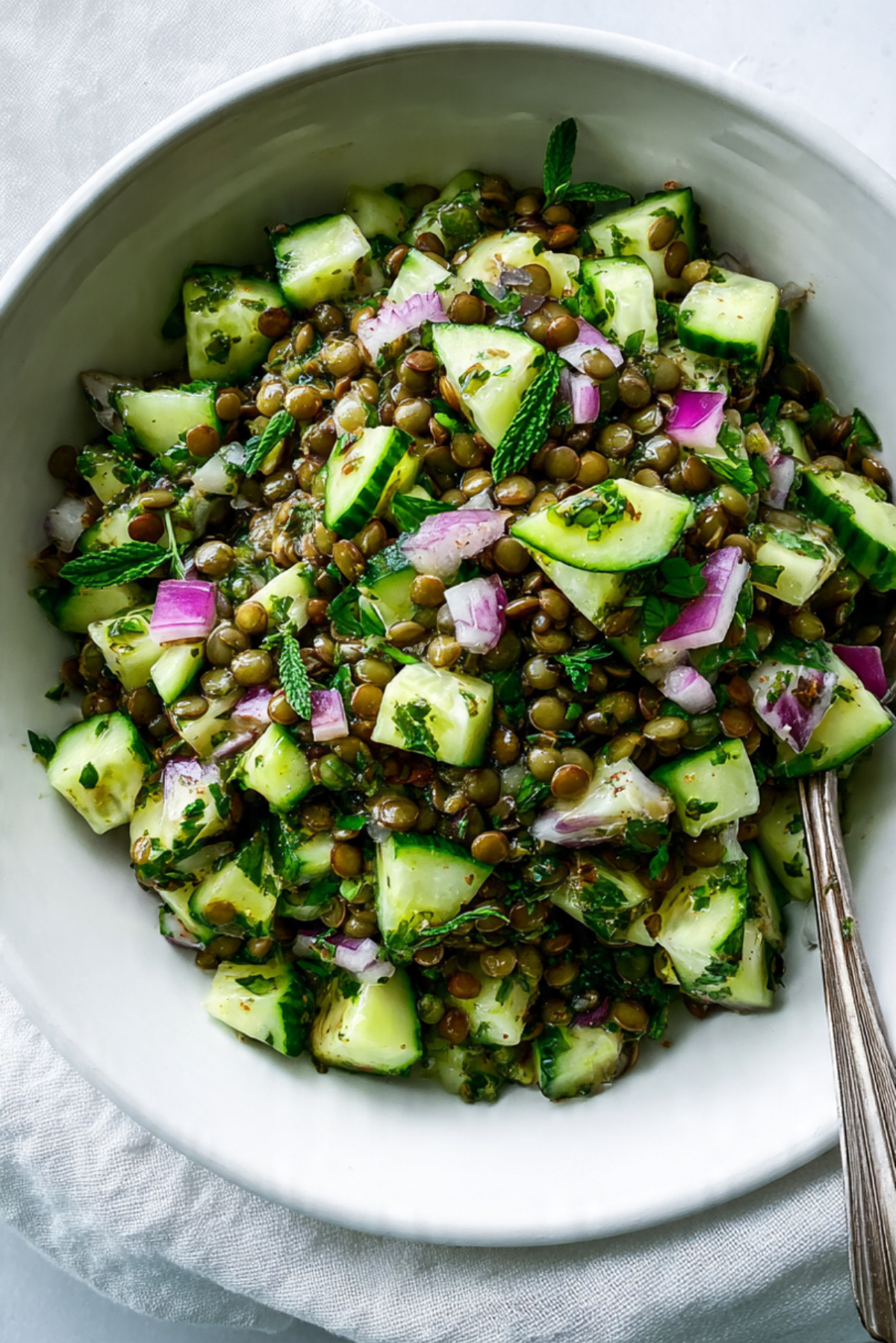 Lentil Cucumber Salad