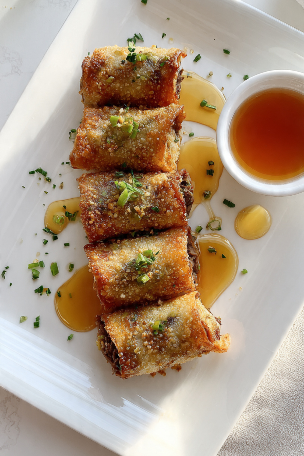 Texas Twinkies Egg Rolls with Honey