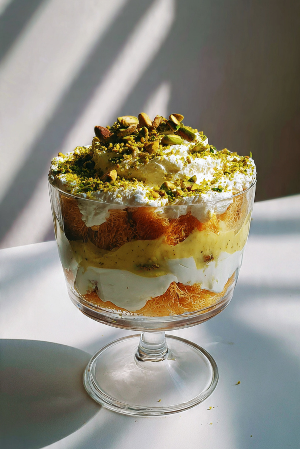 Pistachio Ekmek Kataifi Trifle