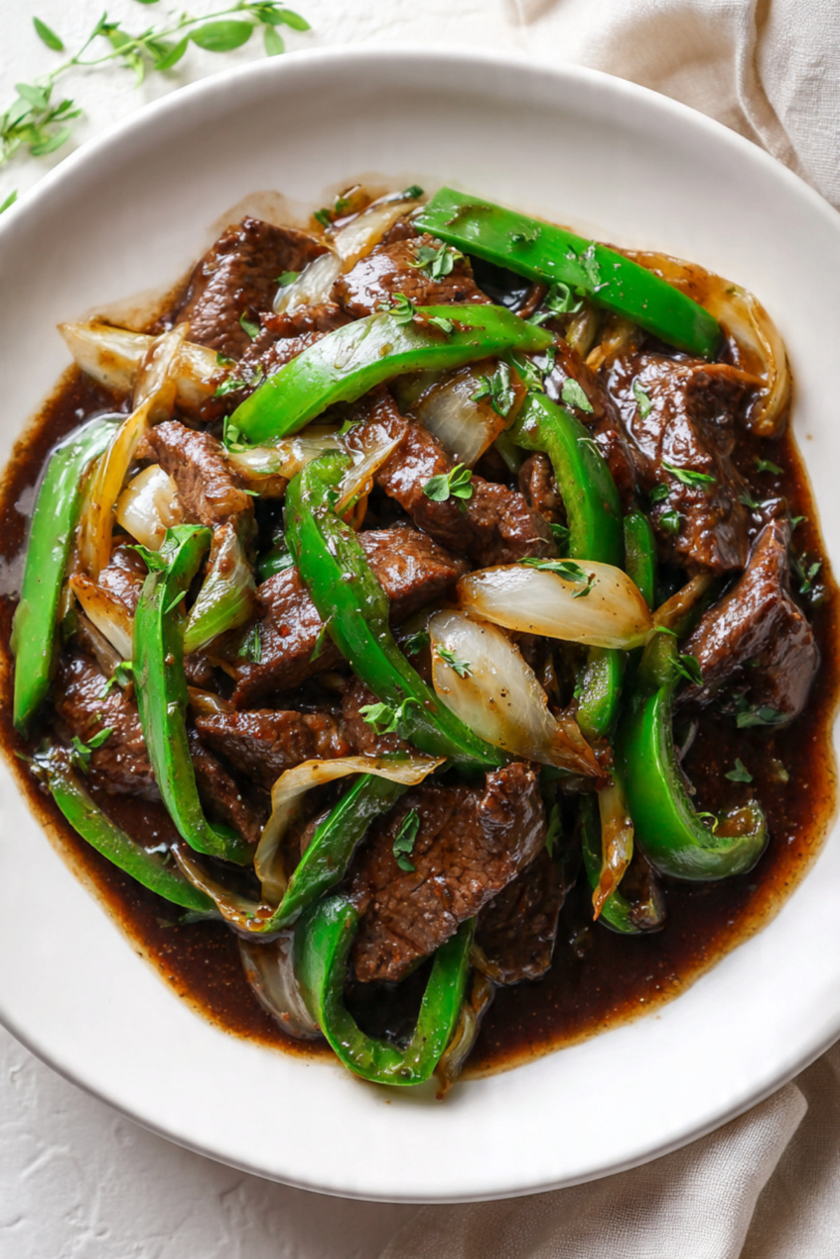 Chinese pepper steak with onions!