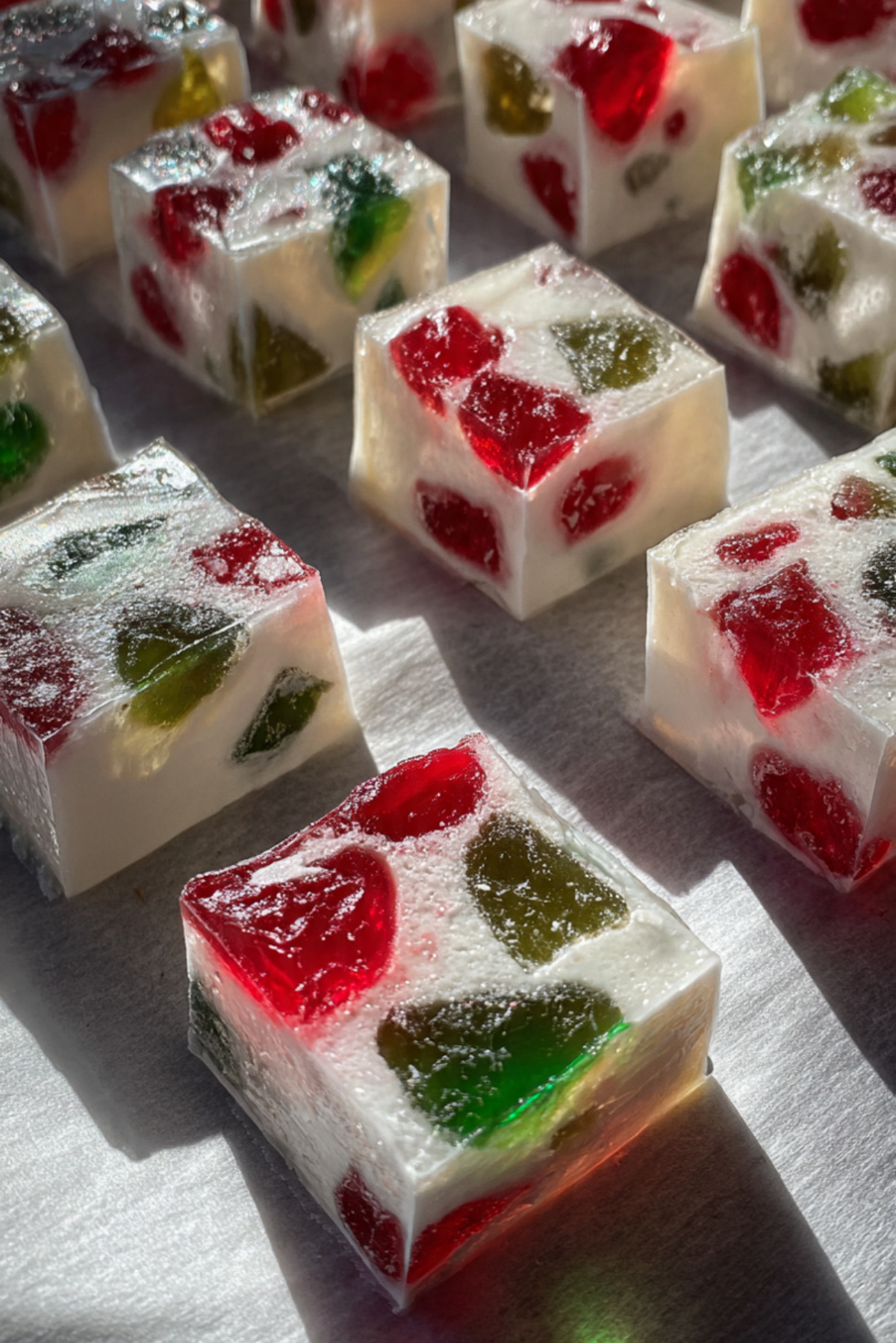 Vintage Red & Green Nougat Candy
