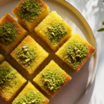 Revani with Pistachio Filling