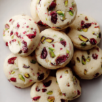 Cranberry pistachio shortbread cookies