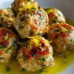 Turkey Meatballs with Lemon Garlic Butter Sauce