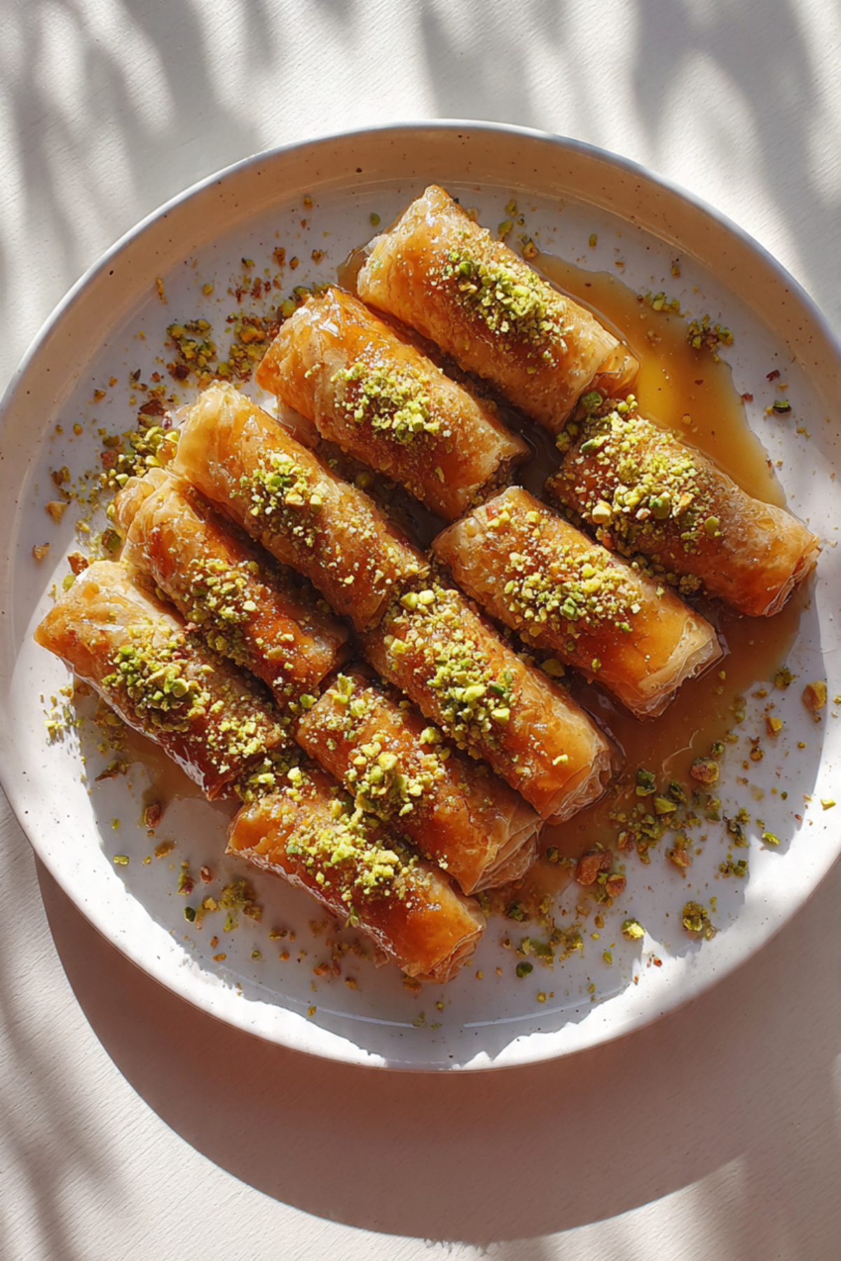 Greek Nut and Honey Pastry Rolls