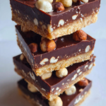 4 ingredient choc hazelnut slice