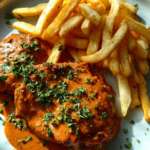 Creamy Paprika Chicken with Golden Fries