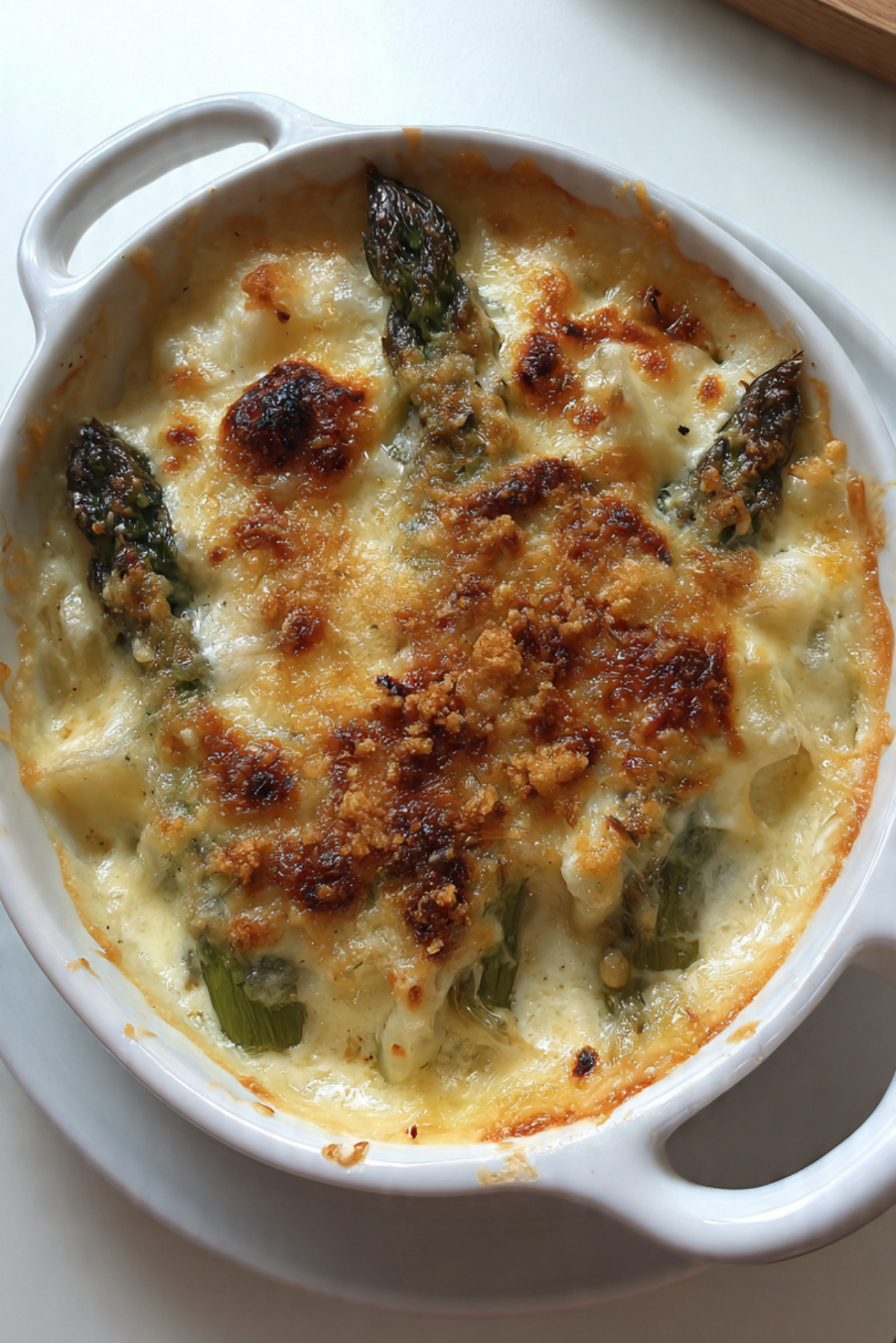 Creamy Asparagus Gratin
