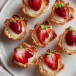 Strawberry Cheesecake Wonton Bites