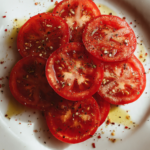 Sliced Tomato with Salt & Pepper