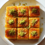 Coconut Basbousa with Pistachio