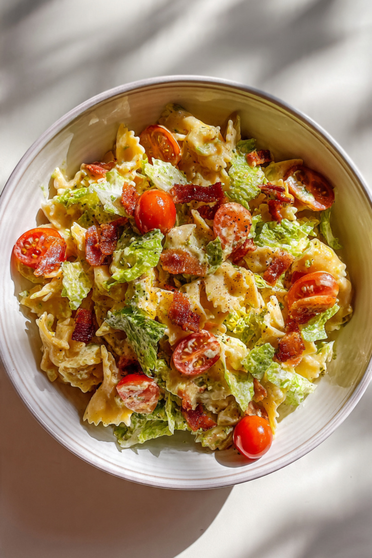 Gluten Free Dairy Free BLT Pasta Salad