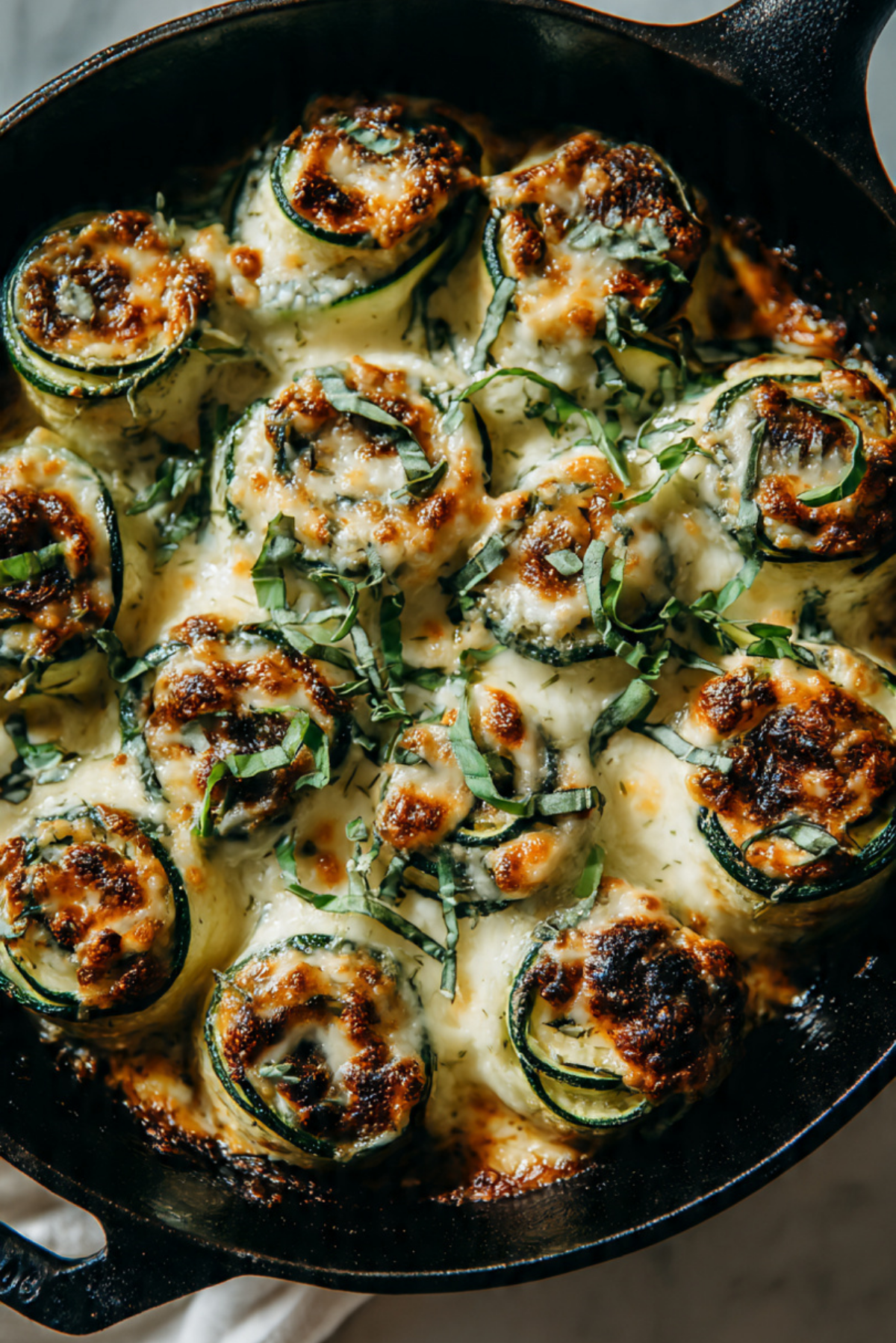 Three Cheese Zucchini Rollatini