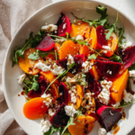 Persimmon beet salad