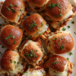 garlic knot chicken parm slider