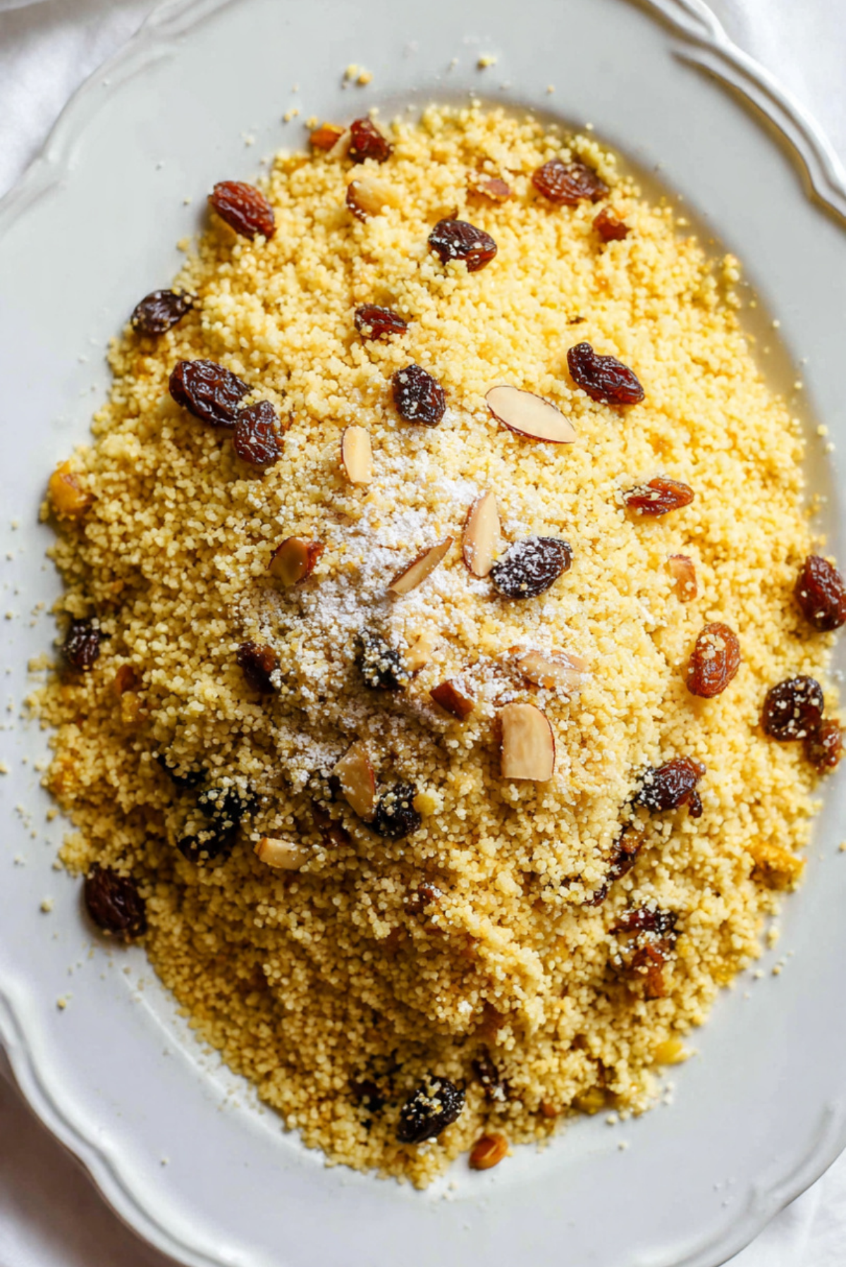 Sweet Couscous with milk & dates