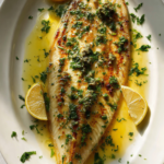 Grilled Whole Sole with Lemon and Caper Butter