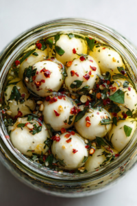 Marinated mozzarella