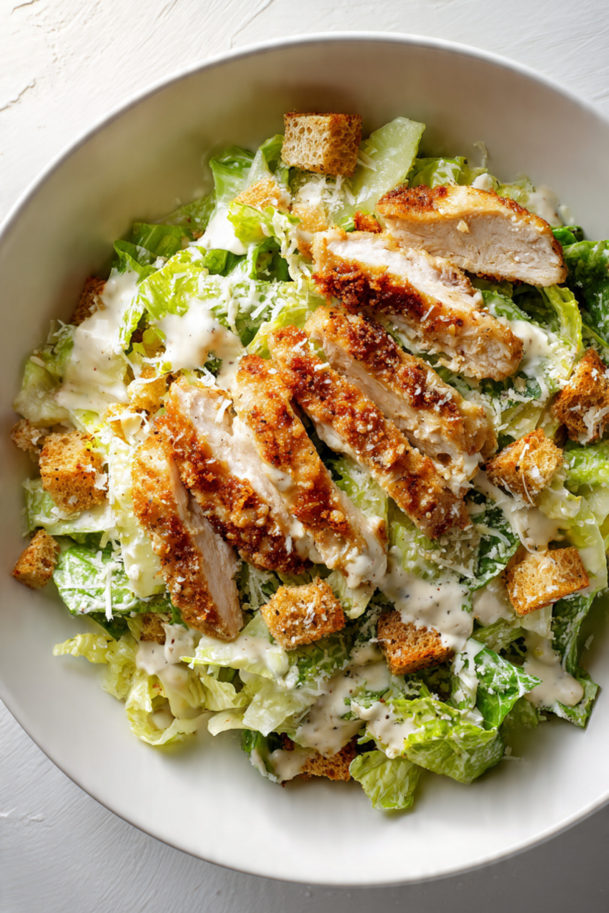 CAESAR SLAW WITH CRUNCHY CHICKEN