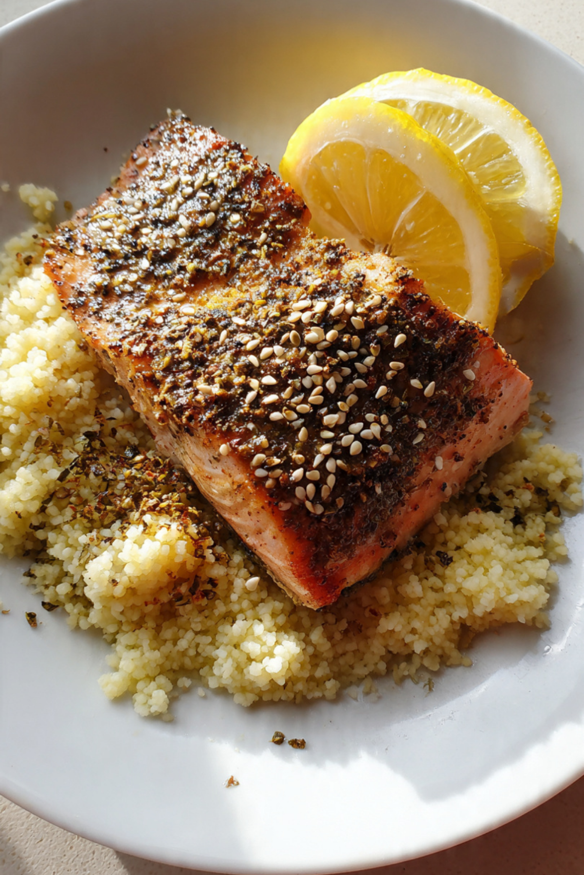 Za'atar Roasted Salmon with Lemon