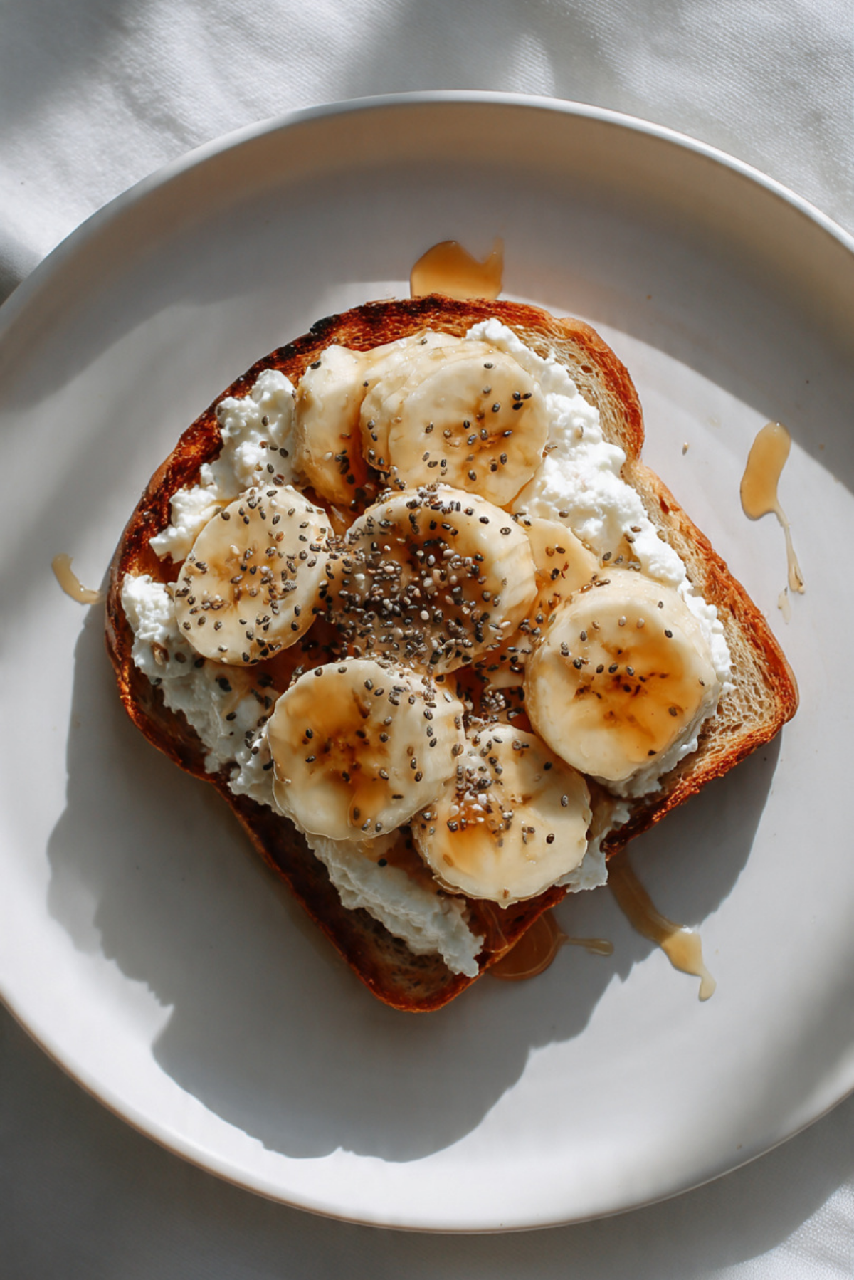Cottage Cheese Banana Toast Recipe