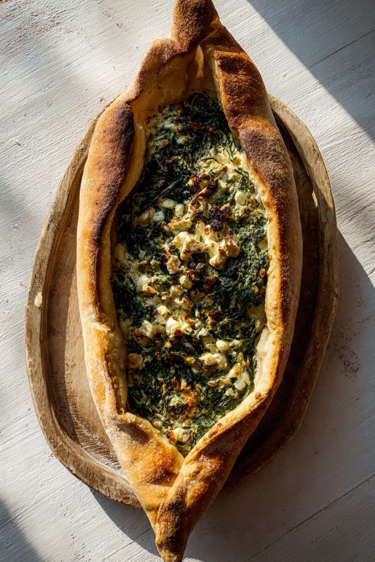 Pide with Spanakopita Filling