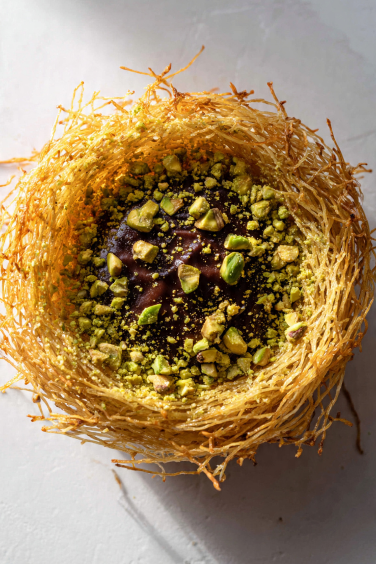 Kataifi Pistachio Chocolate Tart