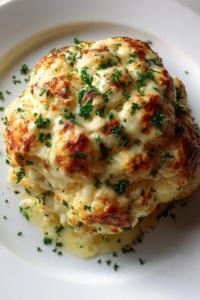 Whole baked cauliflower cheese