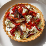 Goat’s cheese, fennel & roasted red pepper tart