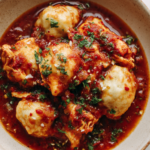 Chicken arrabbiata stew & parmesan dumplings