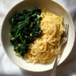 50-50 Buttered Noodles and Greens