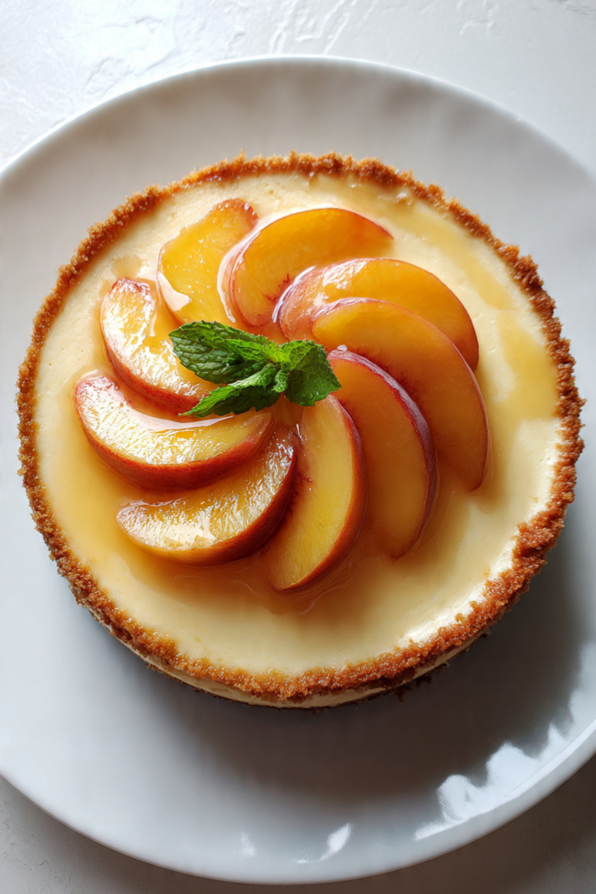 Peach cheesecake