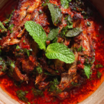 Slow-cooked harissa lamb
