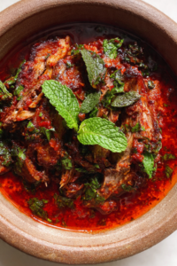 Slow-cooked harissa lamb