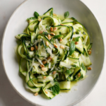 Ribboned courgette salad