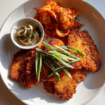 Kimchi chicken schnitzels