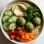 Spinach falafel & hummus bowl